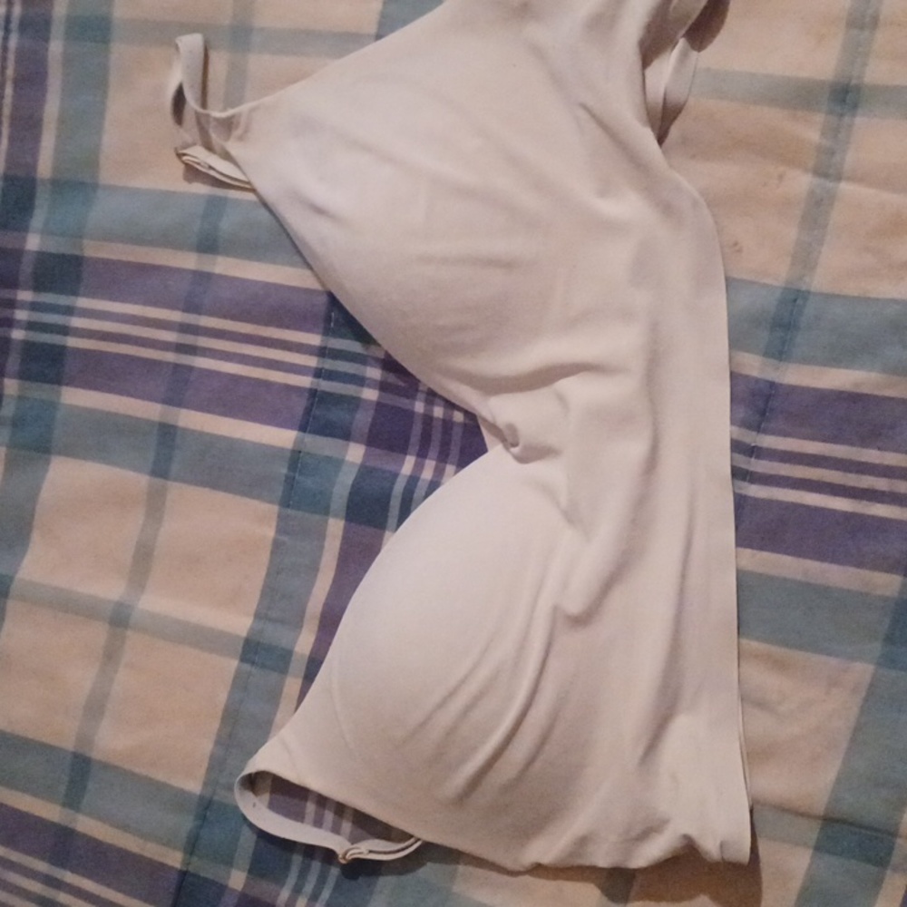 Pink Victorias secret white lounging bra